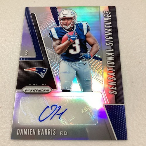 2019 Panini Prizm Damien Harris Sensational Signatures Silver Prizm Rookie Auto