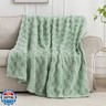 Sage Green 300GSM Fluffy XL Throw Blanket Soft Fleece Bed and Couch Blankets for Bedroom, Farmhouse, and Aesthetic Room Decor 50×70