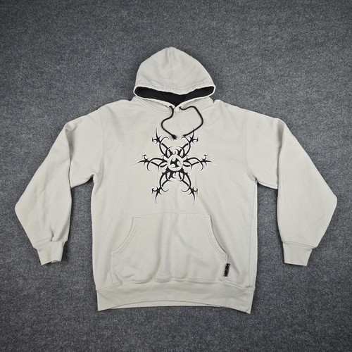 y2kラグランロンT trappie mosh VINTAGE Sapphire Lounge Hoodie Mens Large Gray Y2K Skater