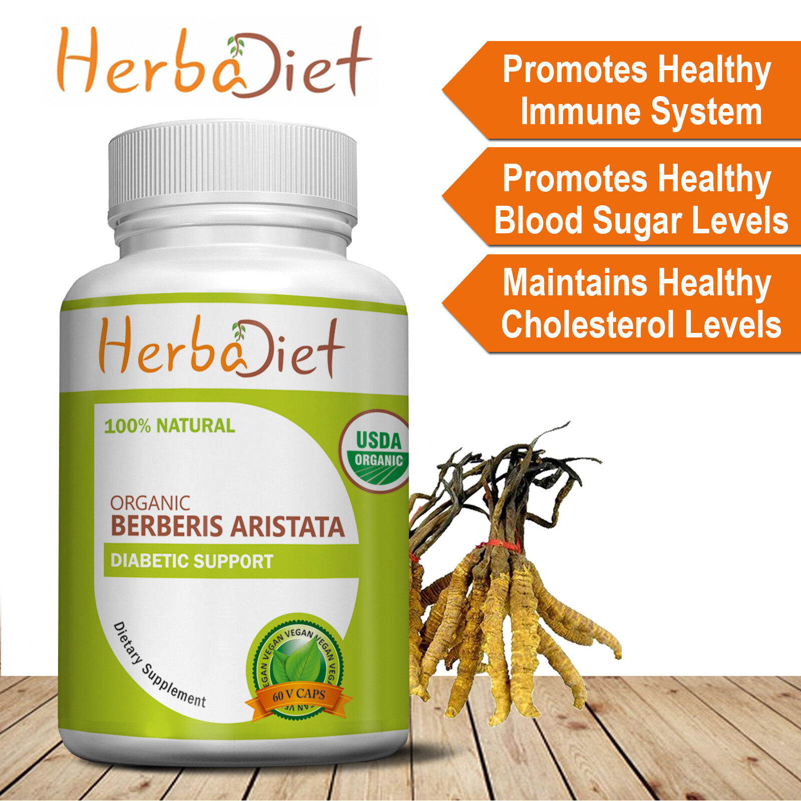 Organic Berberis Aristata Berberine Veg Capsules Weight Loss Control