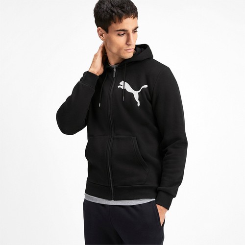 

[580567-01] Mens Puma BIG LOGO FULL ZIP HOODY FLEEE, Черный