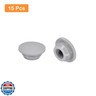 uxcell 15Pcs Silicone Plugs, Rubber Round Snap in Locking Hole Plugs for 10-10.5mm Hole, Hole Stoppers Waterproof Hole Plug for Metal Tube, Furniture End Caps Inserts, Grey