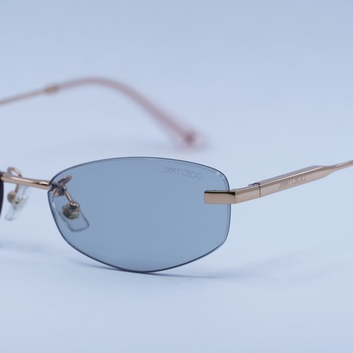 Pre-owned Jimmy Choo Jc4013d 300887 Rose Gold/light Grey 57-17-140 Sunglasses Authe... In Gray