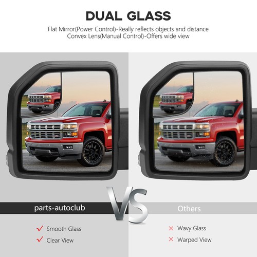 Power Heated Turn Signal light Tow Side Mirrors Pair For 2015-2020 Ford F-150