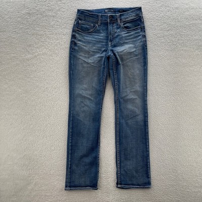 BKE Jeans Mens 32x34 Blue Jake Straight Medium Wash Stretch Denim Grunge Y2K
