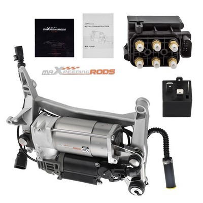 Luftfederung Kompressor + Halterung + Ventilblock for Audi Q7 4L 4LB 4L0698007A
