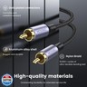 MOSWAG RCA Coaxial Cable 3.3FT/1M, Digital Audio Cable, RCA Digital Coaxial Cord 24K Plated Nylon, Suitable for Home Theaters, Audio Systems, PS3, Wii, Car Sound Systems, Speakers, DVD Players