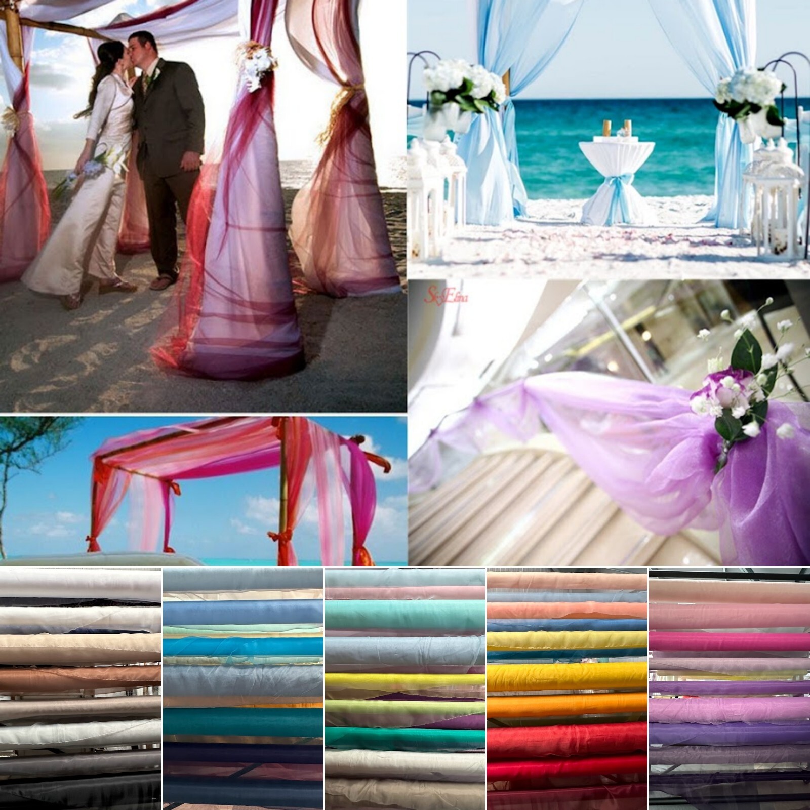 50 colors top quality 140CM  Crystal  Organza wedding drape Fabric by meters