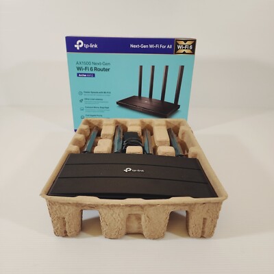 TP-Link AX1500 Archer AX12 Dual Band Gigabit Wifi6 WAP3 Router | Ethernet