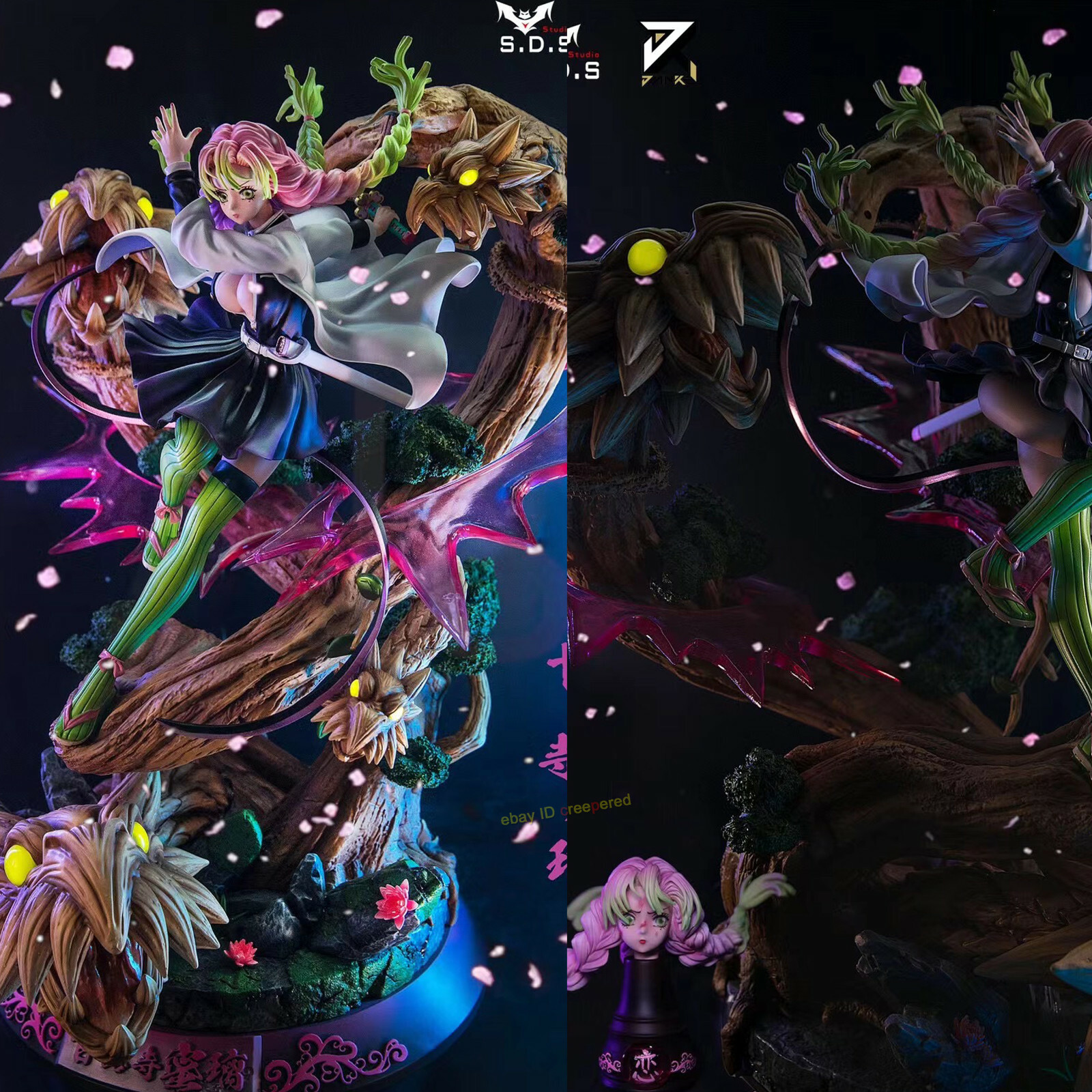 柱間 jianke Studio Agatsuma Zenitsu Resin Jianke Studio Demon Slayer 2 Heads