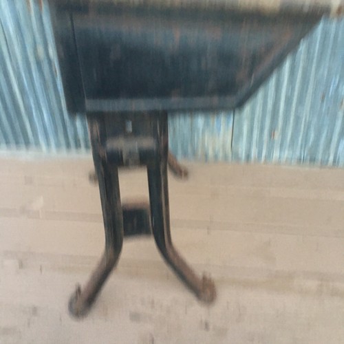 Vintage Antique Child's School Desk Wood Top Adjustable Legs #1