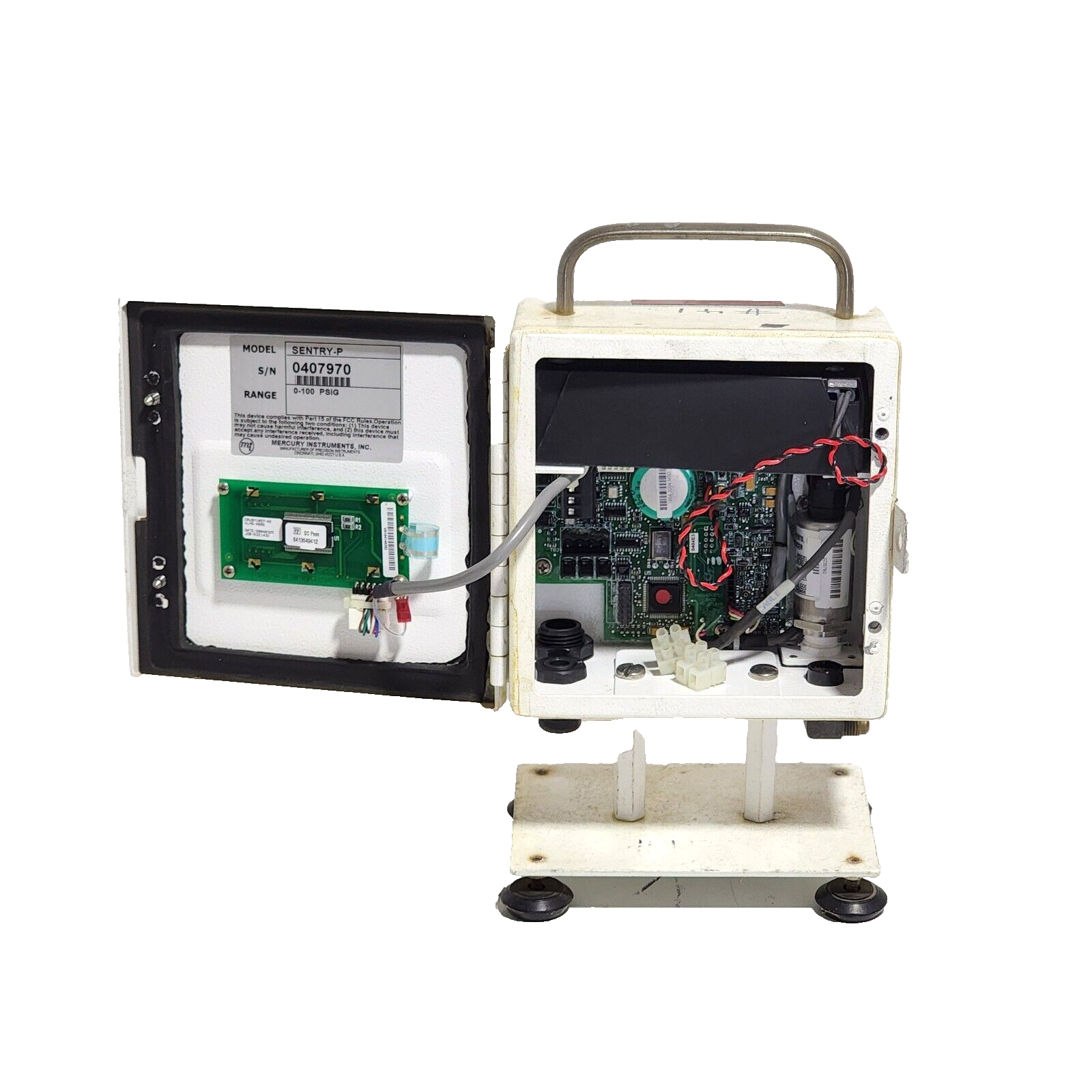 Mercury Sentry Electronic pressure Recorder SENTRY-P 0-100 PSIG USED.