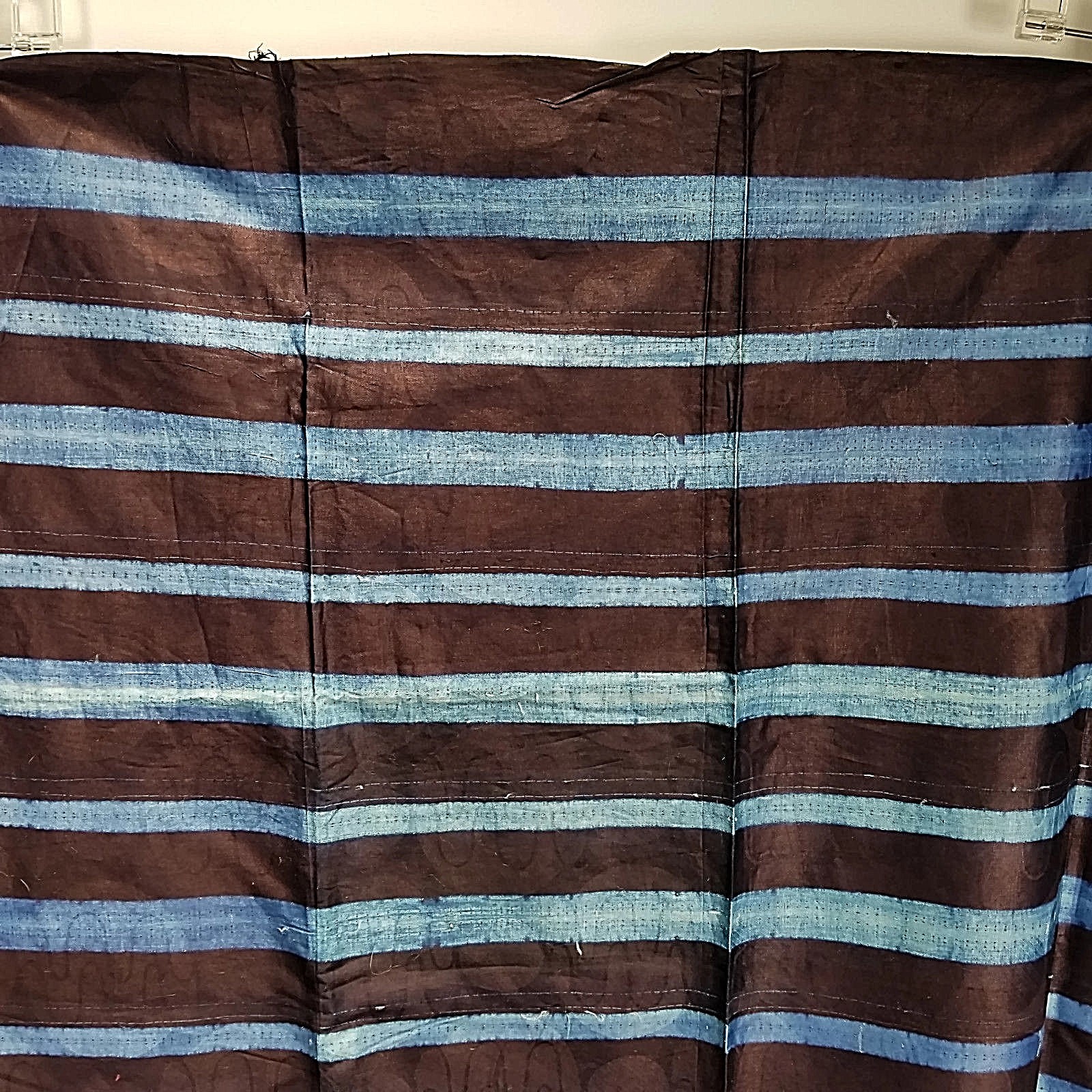 Guinea West Africa Indigo Blue Fabric Wrapper 49x62 8.2oz Hand Woven Hand Dyed