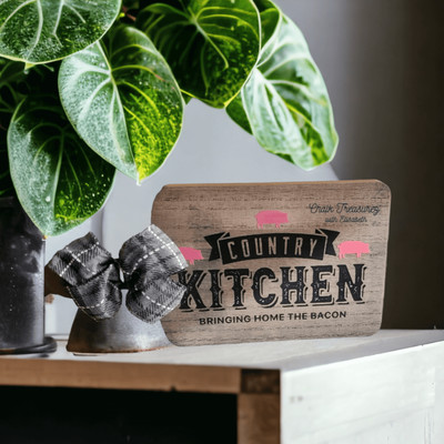 Country Farmhouse Charm Pigs Bacon Hand-Designed Decorative Cutting Board