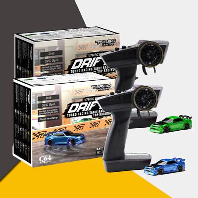 1:76 Fernbedienung C64 RC Drift Turbo Racing Car 4CH RTR Fahrzeug Spielz 2,4 GHz