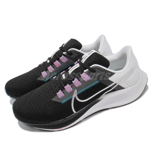 

Мужские кроссовки Nike Air Zoom Pegasus 38 Black Silver White Blue Fuchsia CW7356-003, Черный, Air Zoom Pegasus 38