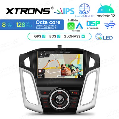9'' QLED Carplay  8-Core Android 12 Car Stereo GPS 8+128G WiFi USB For Ford Focus