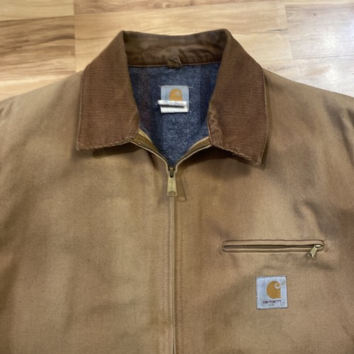 Carhartt Ford Jacket Vintage Blanket Lined USA Made Tan Full Zip Size 54 Tall