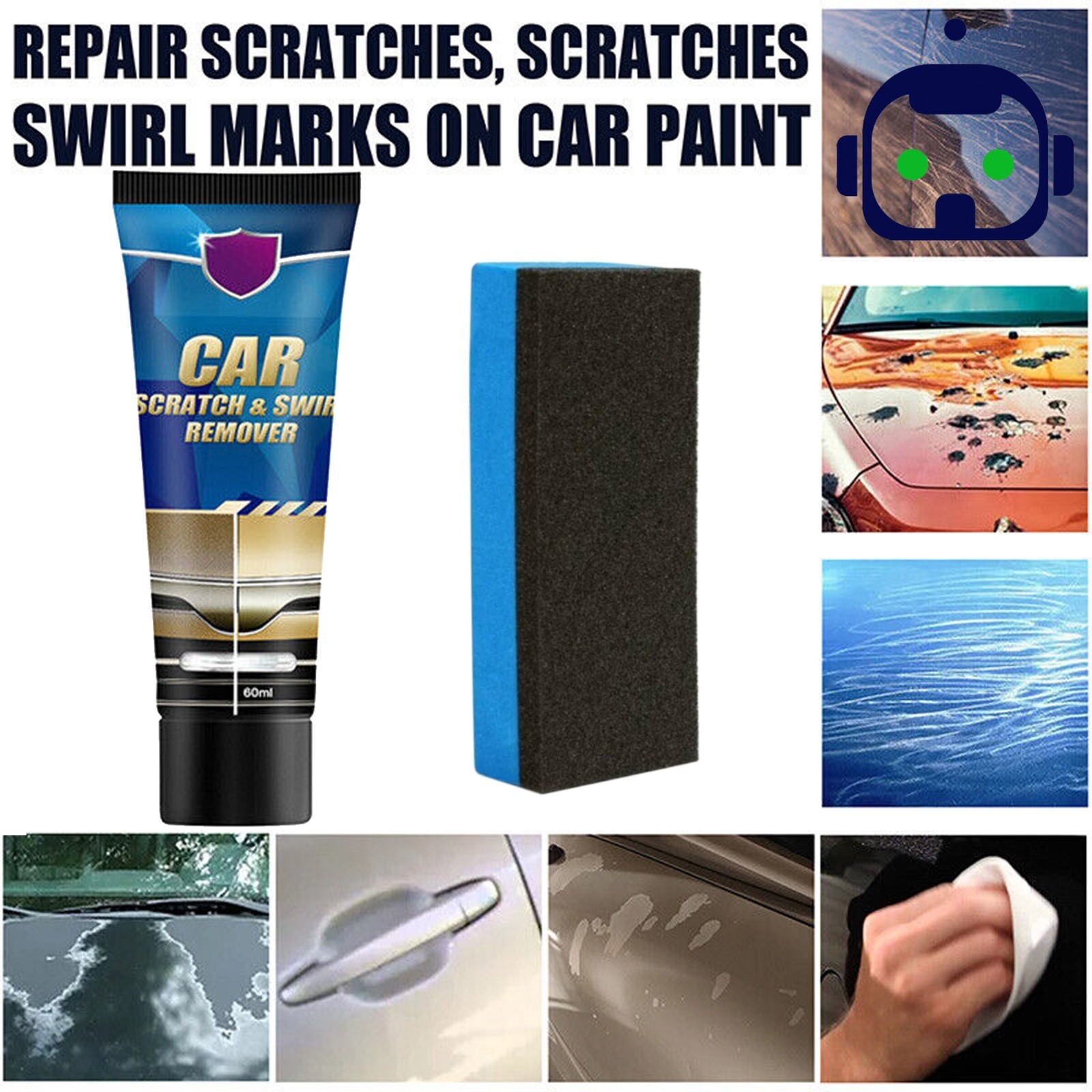 1 Set Car Scratch Repair Polishing Wax Body Compound Paste Polish Paint Remover