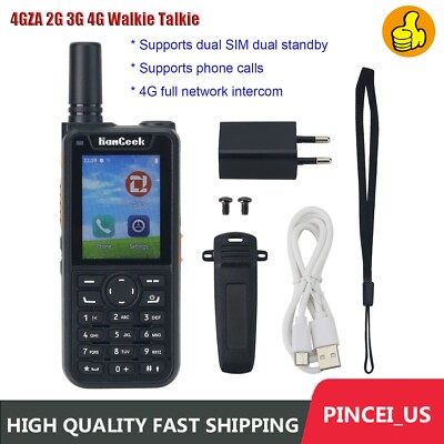 HAMGEEK 4GZA 2G 3G 4G Walkie Talkie 5000KM Handheld Transceiver for Zello pe66