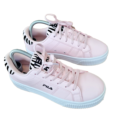 Womens Fila Trainers Size 5.5 Pink Zebra Pattern Heels and