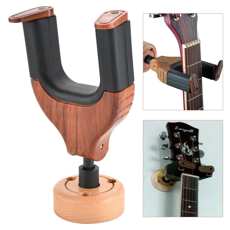 Gitarre Wand Halterung Gitarrenwandhalter Guitar Ständer Zubehör Hänger Holz