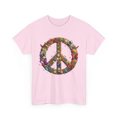 Floral Peace Sign Shirt - Embrace Harmony in Vibrant Style beautiful peace sign
