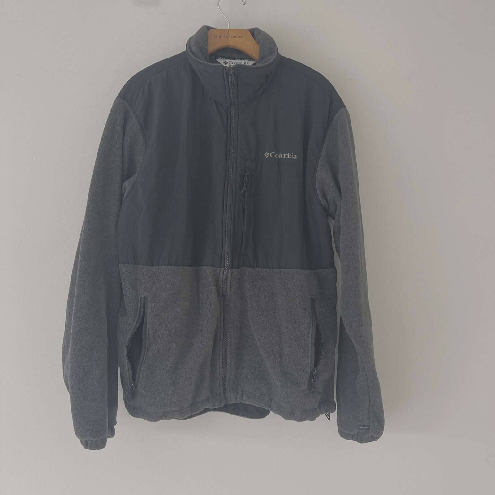 S L Long Sleeve Fleece  Full Zip Up Outdoor Jacket Black