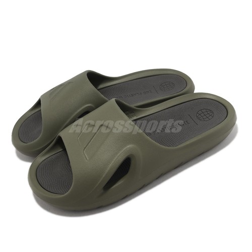 

adidas Adicane Slide Olive Strata Мужские повседневные сандалии унисекс без шнуровки HQ9914, Зеленый, Adicane Slide