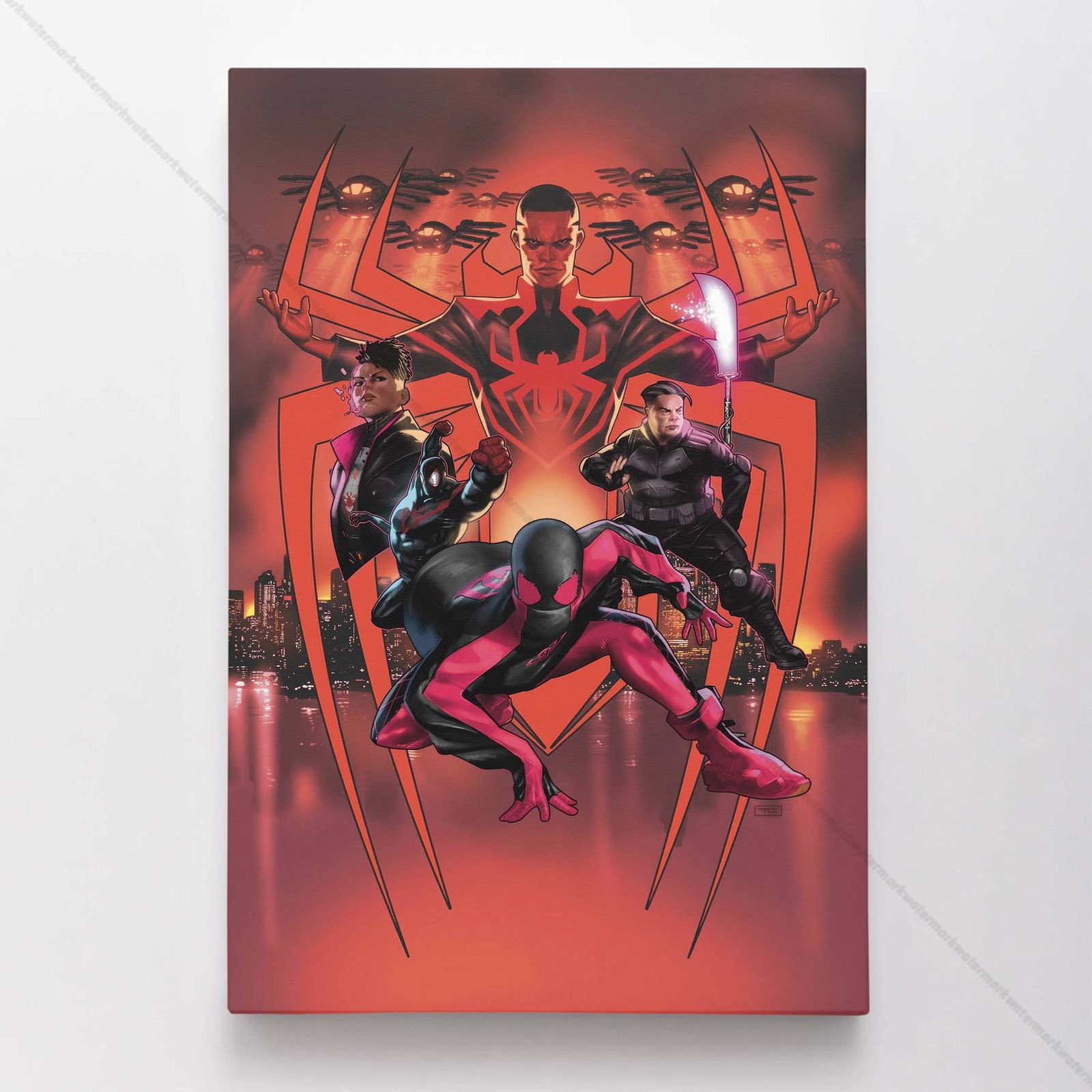 Miles Morales Poster Canvas Spider-Man SpiderMan Comic Book Art Print #57544