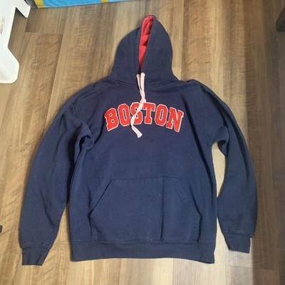 Boston Hoodie Sweatshirt Mens XL Navy Blue Bay State Gear