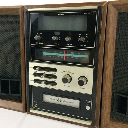 VTG Longines Symphonette AM/FM Stereo 8 Track Player Digital Clock Wittnauer 70s