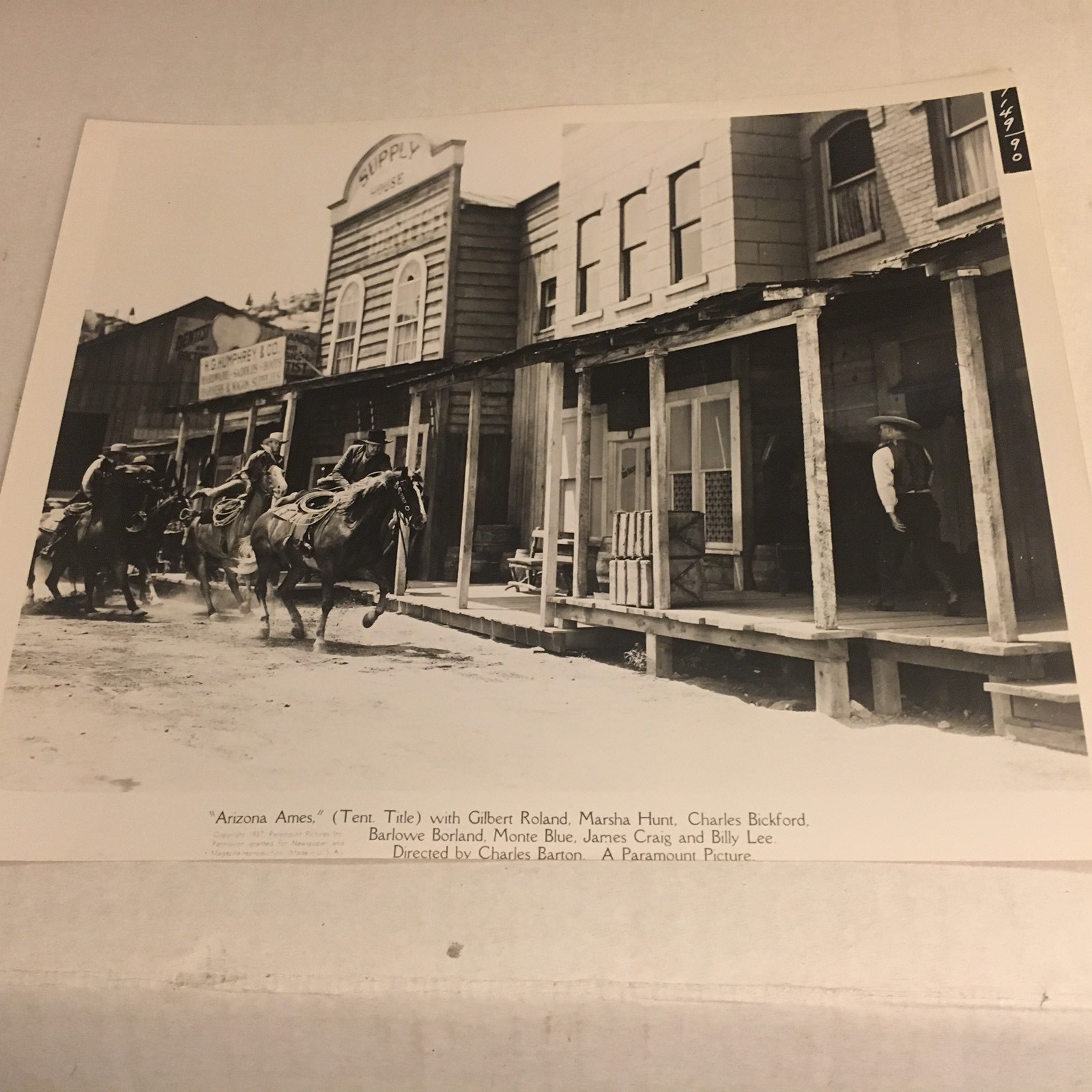 Vintage Original 1937 Film Photo ARIZONA AMES Pre THUNDER TRAIL WESTERN