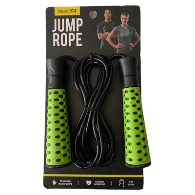 Beyond FIT Jump Rope Textured Hand Grips 9 Ft  Green gym fitness [New]