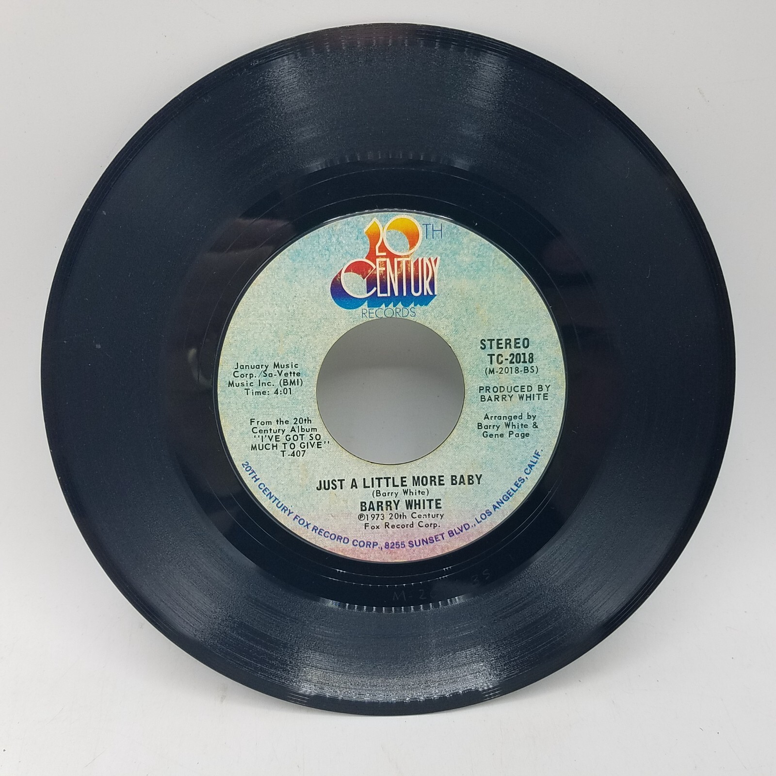 Barry White I'm Gonna Love You Just A Little More Baby 45