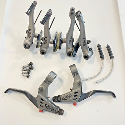 Gray Avid Single Digit Mag Levers And V-Brake Set Vintage MTB Speed Dial