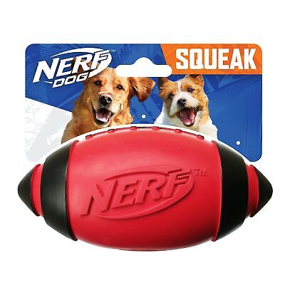 Rubber Football Dog Toy with Interactive Squeaker, Lightweight, Durable and W...