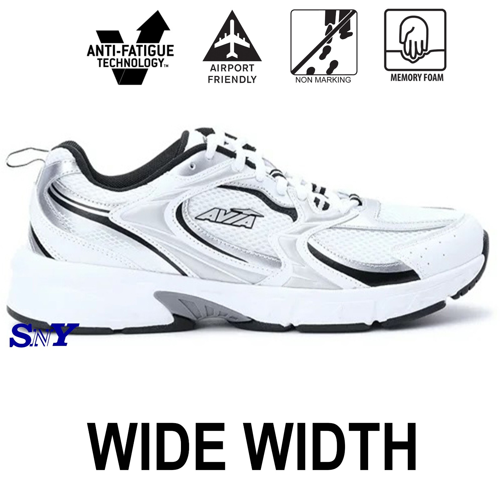 Avia Men's 5000 Performance Walking Sneakers Lightweight Breathable White  Shoes | eBay