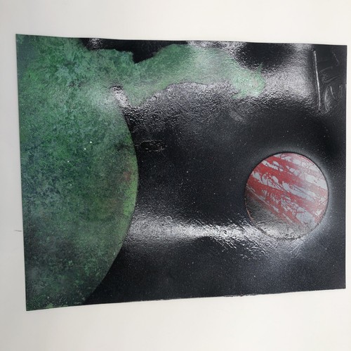 (Brand-New) Space Spray Paint Art Original Signed Poster-board