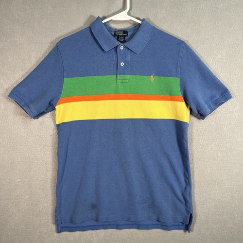 Vintage 90s Polo Ralph Lauren Striped Polo Shirt Youth XL