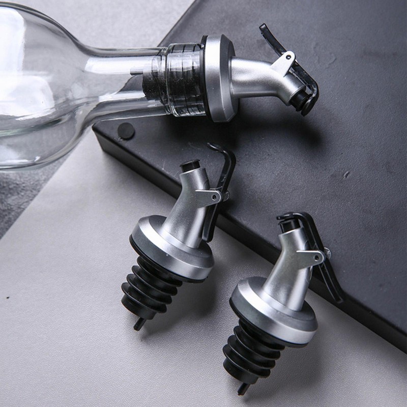 Olive Oil Bottle Spout Anti-Leak Liquor Bottle Pourer Multi-purpose & Stopper