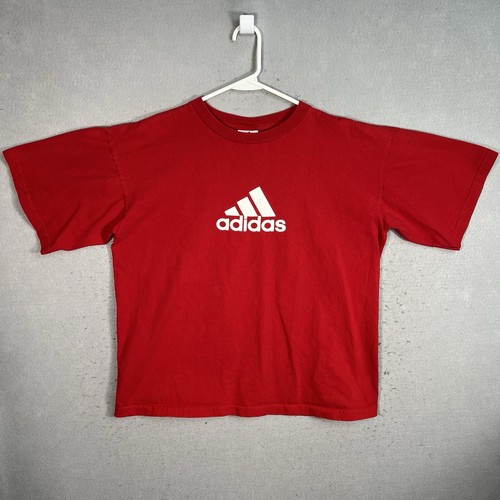 adidas ラグビーシャツ 赤 HSBC Vintage Adidas Center Logo T Shirt Large Red Athletic Mens