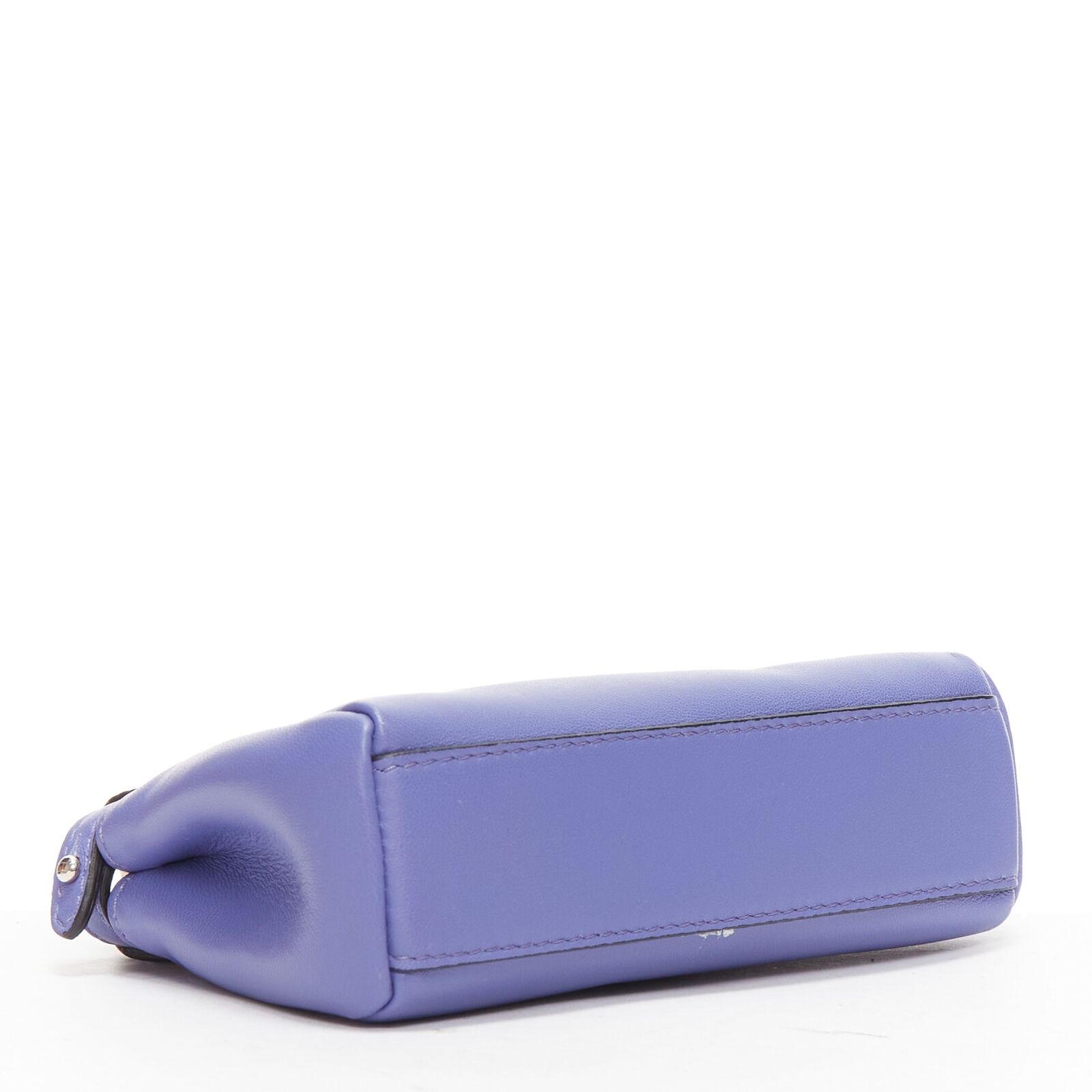 Fendi - Blue Leather & Brown Suede Guitar Strap Flip Bag