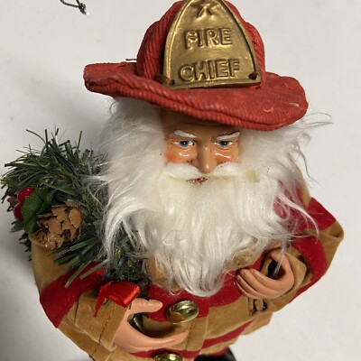 Rare Fire Chief 2005 Home for the Holidays Visions of Santa Fireman Collectable