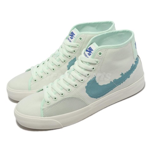 

Nike SB Blazer Court Mid PRM едва зеленый мужской скейтбординг повседневный DM8553-300, Sb Blazer Court Mid Prm
