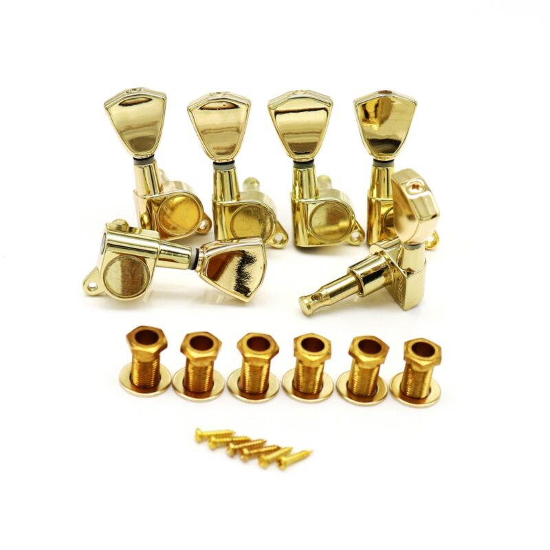 Jin Ho J04 6 Right Guitar Tuning Peg Tuners Machine Head For Lp Guitar Gold