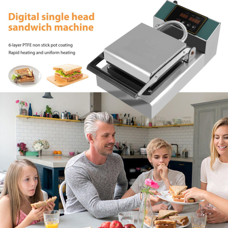 Commercial Panini Grill Electric Sandwich Panini Maker For Hamburger Steak Bacon