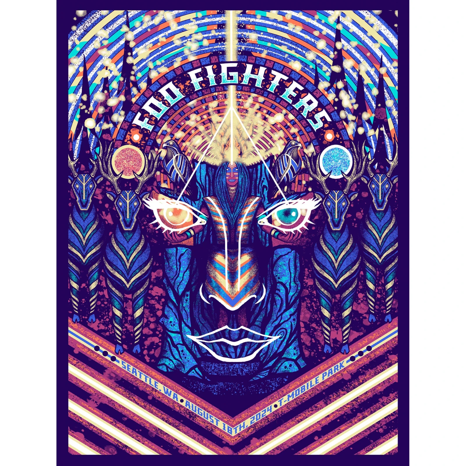 FOO FIGHTERS シルクスクリーン ポスター 1995 フーファイターズ Foo Fighters Vintage Concert Silkscreen from Performance