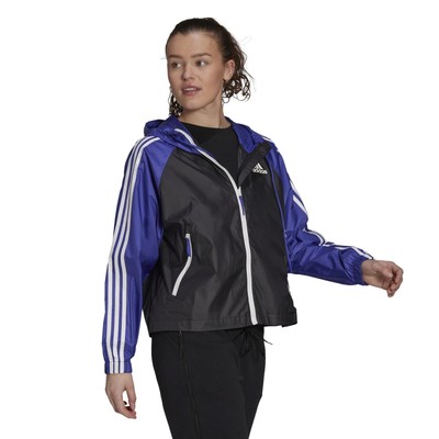 

Женская ветровка Adidas черного/фиолетового цвета —, Black/purple