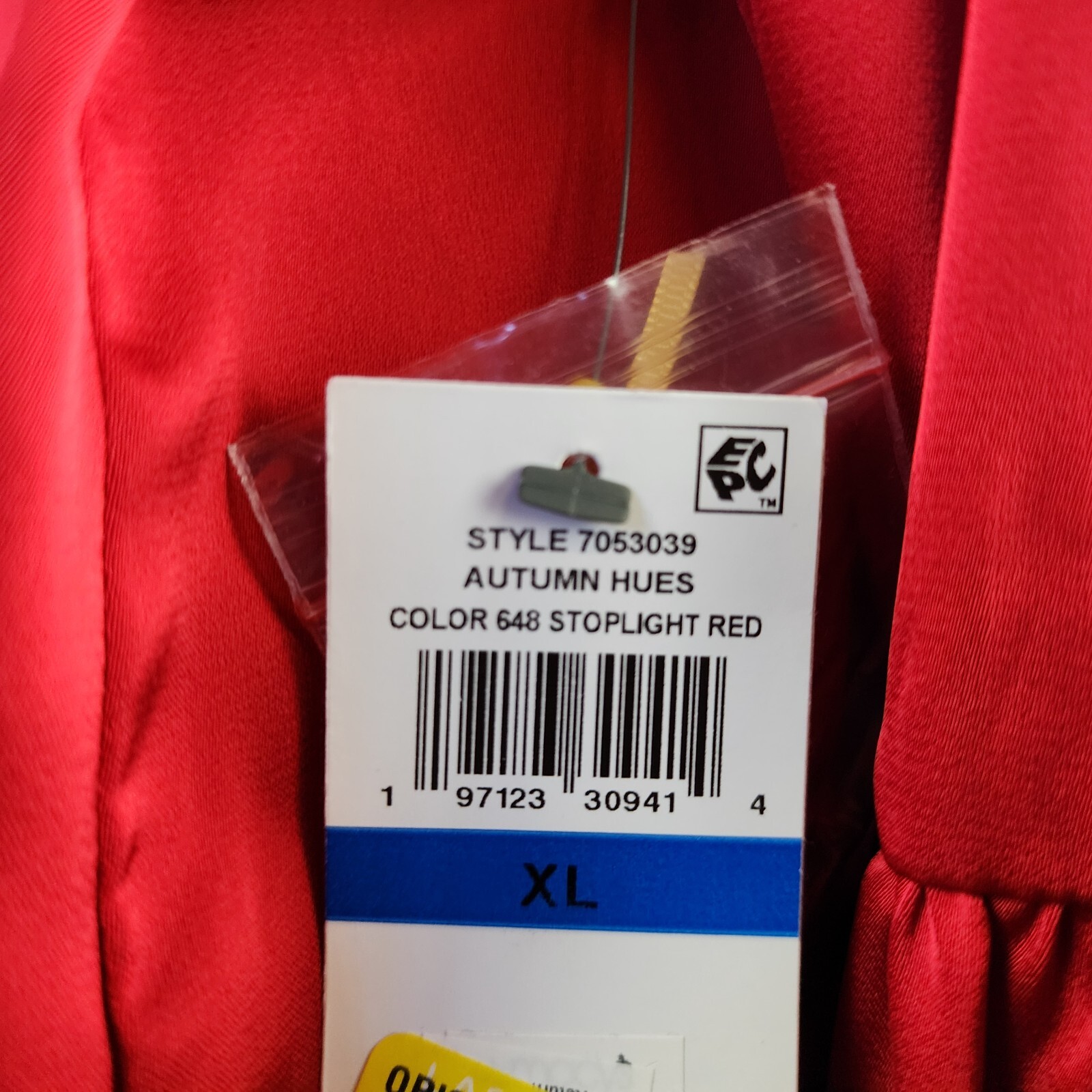 CeCe Blouson-Sleeve Mock-Neck Blouse Women's XL Stoplight Red Button Back L/S - Picture 8 of 14